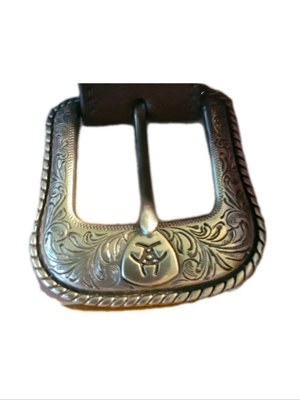 Two Western Leather Belts Embossed Men's Size 32 Cowboy Rodeo NWOT ARIAT & F&L